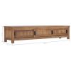 TV Cabinet 59.1"x11.8"x11.8" Solid Teak Wood