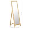 Freestanding Mirror 18.8"x18.3"x59" Solid Oak Wood