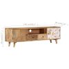 TV Cabinet 55.1"x11.8"x15.7" Solid Mango Wood