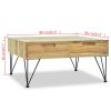 Coffee Table 31.5"x31.5"x15.7" Solid Teak