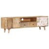 TV Cabinet 55.1"x11.8"x15.7" Solid Mango Wood