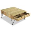 Coffee Table 31.5"x31.5"x15.7" Solid Teak