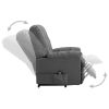 Power Lift Recliner Light Gray Fabric