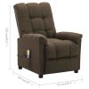 Massage Recliner Brown Fabric