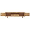 TV Cabinet 55.1"x11.8"x15.7" Solid Mango Wood