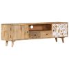 TV Cabinet 55.1"x11.8"x15.7" Solid Mango Wood