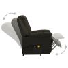 Power Lift Massage Recliner Brown Fabric