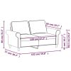 2-Seater Sofa Dark Gray 47.2" Fabric