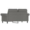 2-Seater Sofa Dark Gray 47.2" Fabric