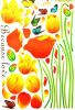 Butterfly's Love For Tulips - Wall Decals Stickers Appliques Home Dcor