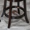 24" Counter Stool, Espresso Finish, Charcoal Fabric Seat