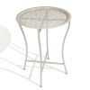 Atlantic Daisy Tray Side Table - Tabletop Lifts Off to Serve as a Tray, Powder-Coated Metal Construction, Safe for Inside and Out, Folds for Small-Spa