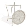 Atlantic Daisy Tray Side Table - Tabletop Lifts Off to Serve as a Tray, Powder-Coated Metal Construction, Safe for Inside and Out, Folds for Small-Spa