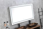 84*48 LED Lighted Bathroom Wall Mounted Mirror with High Lumen+Anti-Fog Separately Control bedroom full-length mirror bathroom led mirror hair salon m