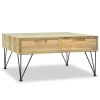 Coffee Table 31.5"x31.5"x15.7" Solid Teak