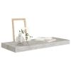 Floating Wall Shelves 2 pcs Concrete Gray 23.6"x9.3"x1.5" MDF