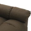 Massage Recliner Brown Fabric