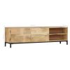 TV Cabinet 57.1"x11.8"x16.1" Solid Mango Wood