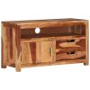 TV Cabinet 35.4"x13.6"x19.7" Solid Wood Acacia