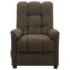 Massage Recliner Brown Fabric