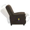 Massage Recliner Brown Fabric