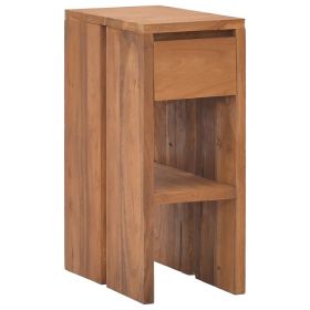 Bedside Cabinet 7.9"x13.8"x19.7" Solid Teak Wood