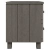 Bedside Cabinet Light Gray 15.7"x13.8"x17.5" Solid Pinewood