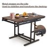 Dining table Multifunctional solid wood folding conversion table/folding shelf can be used as dining table or vertical shelf