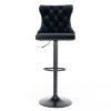 Set of 2 Swivel Velvet Barstools Adjusatble Seat Height from 25-33 Inch; Modern Upholstered Bar Stools with Backs Comfortable Tufted for Home Pub and