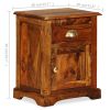 Bedside Cabinet 2 pcs 15.7"x11.8"x19.7" Solid Sheesham Wood