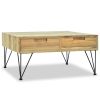 Coffee Table 31.5"x31.5"x15.7" Solid Teak