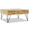 Coffee Table 31.5"x31.5"x15.7" Solid Teak