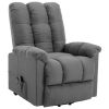 Power Lift Recliner Light Gray Fabric