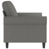 2-Seater Sofa Dark Gray 47.2" Fabric