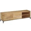 TV Cabinet 57.1"x11.8"x16.1" Solid Mango Wood