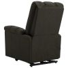 Power Lift Massage Recliner Brown Fabric