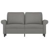 2-Seater Sofa Dark Gray 47.2" Fabric