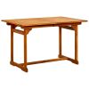 Garden Dining Table (47.2"-66.9")x31.5"x29.5" Solid Acacia Wood