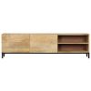 TV Cabinet 57.1"x11.8"x16.1" Solid Mango Wood