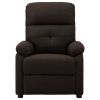 Massage Recliner Dark Brown Fabric