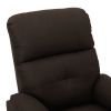 Massage Recliner Dark Brown Fabric