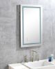 40*24 LED Lighted Bathroom Wall Mounted Mirror with High Lumen+Anti-Fog Separately Control+Dimmer Function