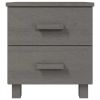 Bedside Cabinet Light Gray 15.7"x13.8"x17.5" Solid Pinewood