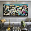 Handmade Guernica By Pablo Picasso Colourful Paintings Reproduction Art New Version Famous Canvas Wall Art Pablo Picasso Frameless Only Canvas