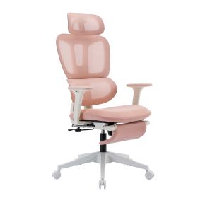 Ergonomic Mesh Office Chair with 2D Adjustable Armrest,High Back Desk Computer Chair,Ergonomic Office Chair with Wheels for Home & Office (Color: Pink)