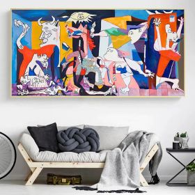 Handmade Guernica By Pablo Picasso Colourful Paintings Reproduction Art New Version Famous Canvas Wall Art Pablo Picasso Frameless Only Canvas (style: 3, size: 100x150cm)