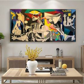 Handmade Guernica By Pablo Picasso Colourful Paintings Reproduction Art New Version Famous Canvas Wall Art Pablo Picasso Frameless Only Canvas (style: 1, size: 90x120cm)