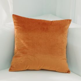 Dutch Suede Pillow Cushion Sofa Cushion Office Lumbar Bed Head Backrest Velvet Pillow Cover (Option: 29Orange Yellow-50x50cmWithout Core)