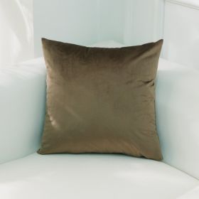 Dutch Suede Pillow Cushion Sofa Cushion Office Lumbar Bed Head Backrest Velvet Pillow Cover (Option: 14Deep Coffee-45x45cm Without Core)